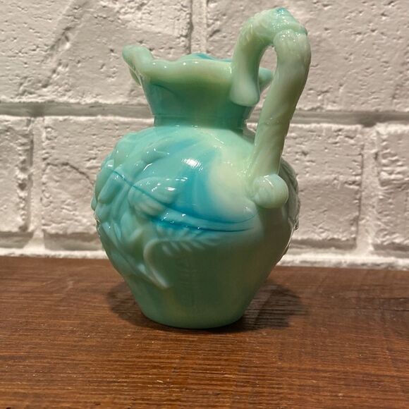 Vintage Avon Jadeite Blue Green Mini Pitcher & Basin - Picture 3 of 9